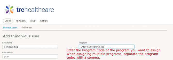 Assign Program Codes