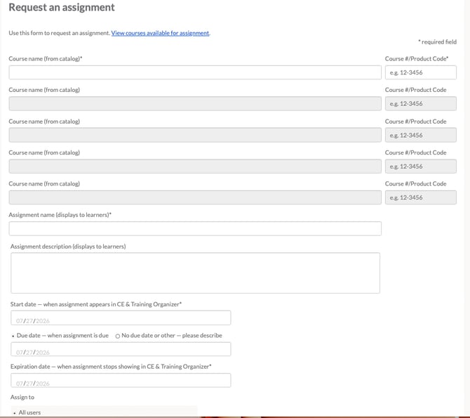 Request Assignment