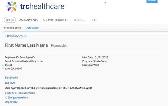 User profile